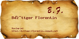 Böttger Florentin névjegykártya